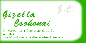 gizella csokonai business card